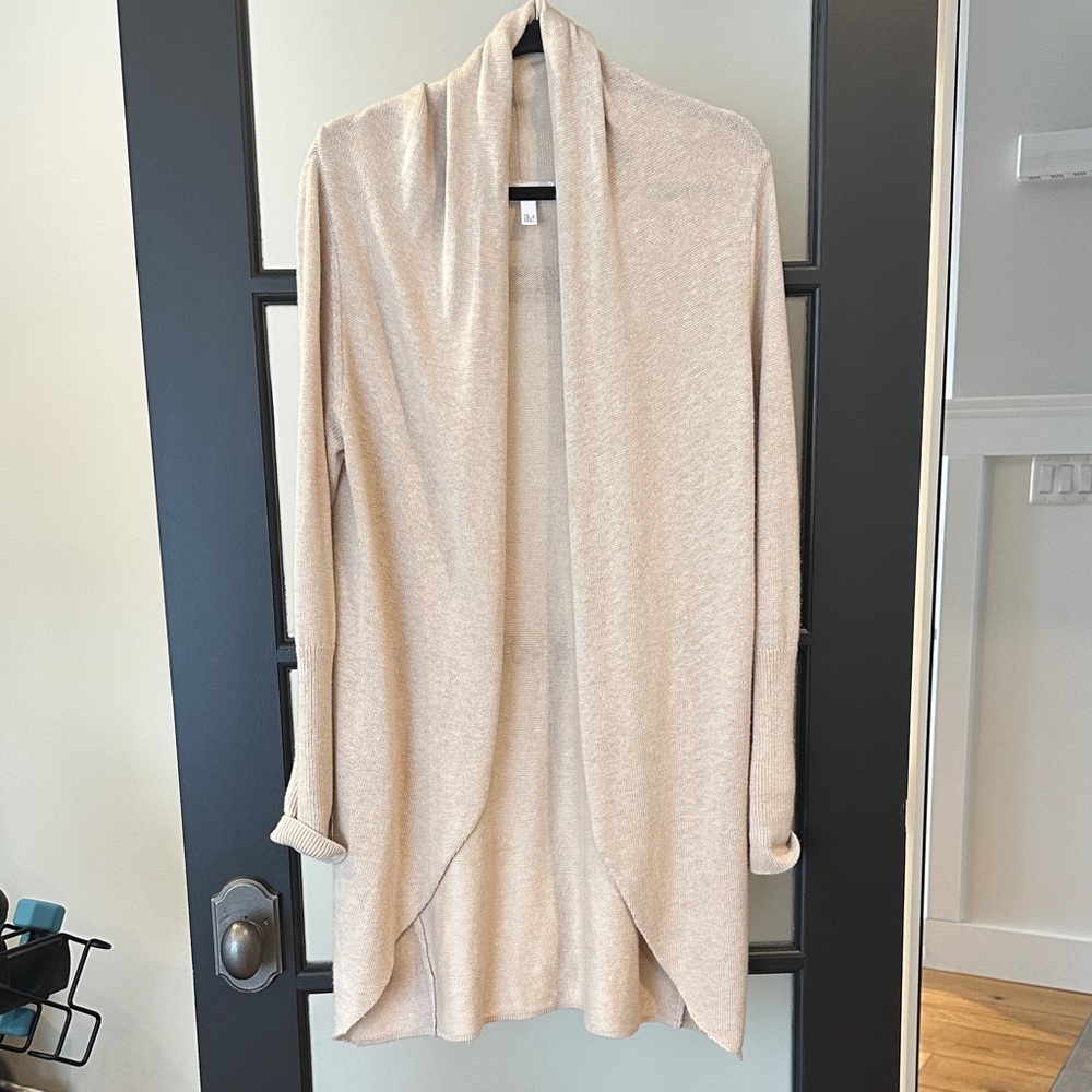 Leith Cream Draped Cardigan